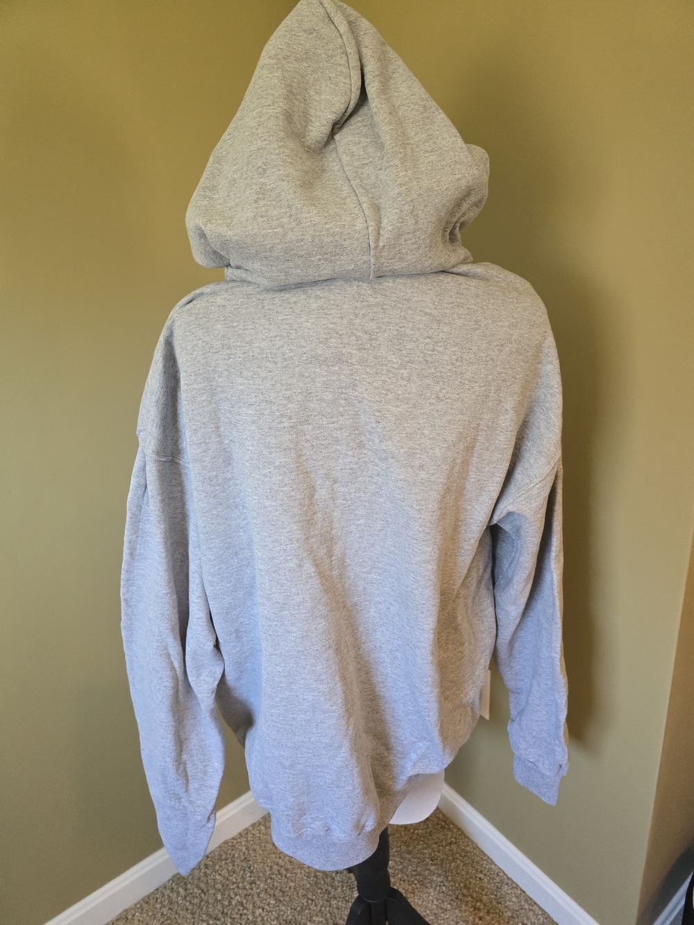 Jerzees Gray Hooded Stephen F. Austin Lumberjacks Sweatshirt with Purple Logo - Picture 2 of 3